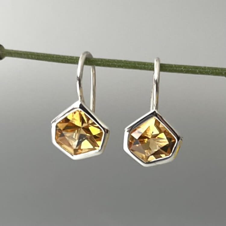 Ohrhänger "Lydia" - Citrin & Silber citrinhaenger